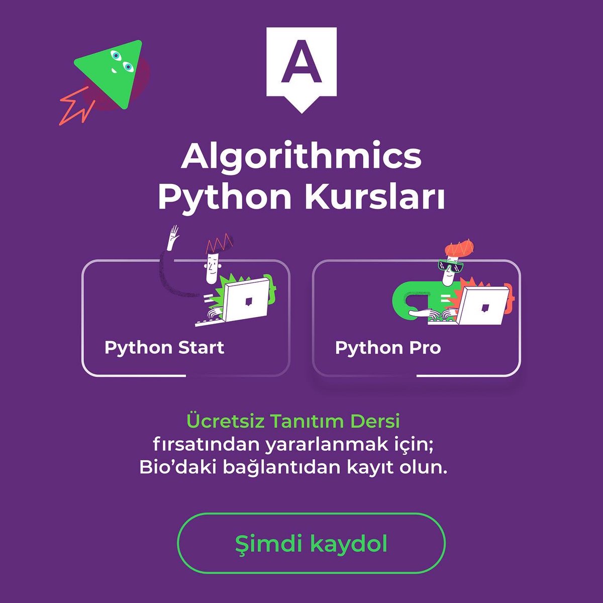 algorithmicsist's tweet photo. 🔮 Gelecek açık, şimdiden çocuğunuzun kariyerini planlamak için; 🐍 Python kurslarımızın tanıtım dersini Ücretsiz deneyin!

👉🏻Kayıt formuna bio @algorithmicsist bağlantıdan ulaşabilir, formu doldurarak ders grubundaki yerinizi hemen ayırtabilirsiniz. https://t.co/TMkTKJ2C6j