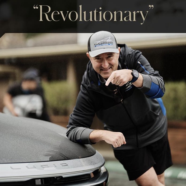 LucidMotors's tweet photo. We asked members of the #LucidOwnersClub to describe #LucidAir in one word. Here's what @Tesla2Lucid had to say. https://t.co/vJDDzWanVp