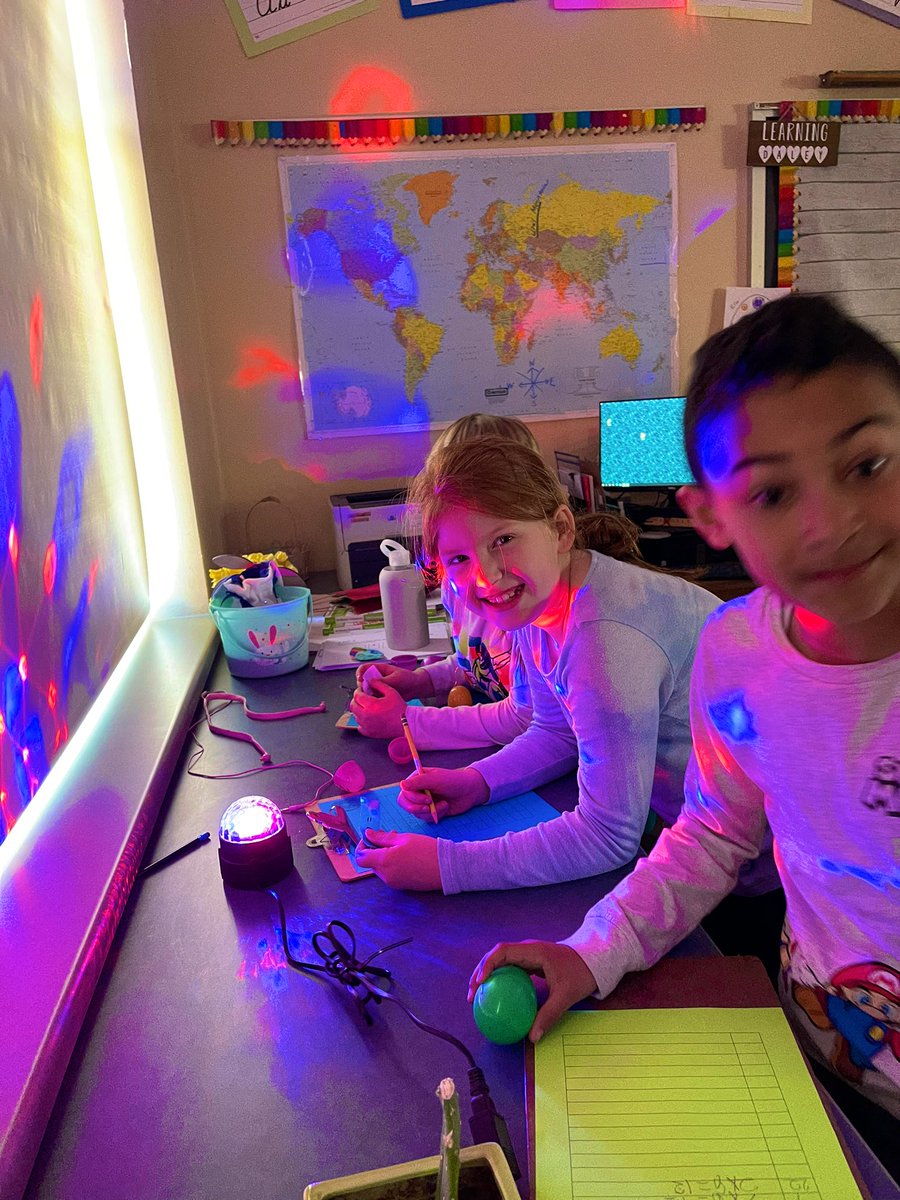 learndaley's tweet image. Throwback to our “Multiplication Disco Egg Hunt” 🕺🐣🐰 on the last day before break!