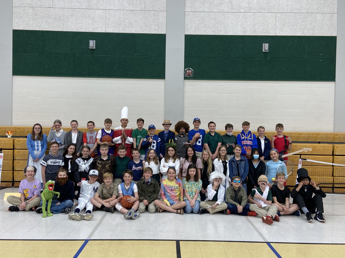 GSCSRams's tweet photo. Our 6th graders hosted a Living Museum this week.  Way to go Rams!  💚💛 https://t.co/aFiBMnbkGH