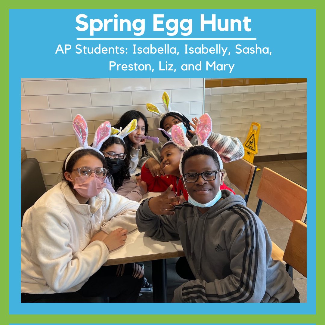 On Sunday, Lowell sixth graders Isabella, Isabelly, Sasha, Liz, Preston and Mary planned a fun egg hunt for three young kids from an Afghan family who have recently settled in Lowell. They also had fun playing soccer even when it started to rain!
