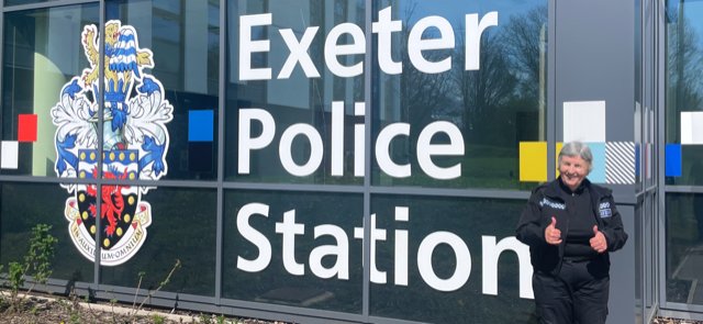 Today we said a massive thanks and good luck to Dawn on her retirment. Starting as a custody matron in 1989, she eventually joined the first female detention officer intake in the force having initially being refused for being female! Good luck and happy travels!! <a href="/Exeter_Custody/">Exeter Custody</a>