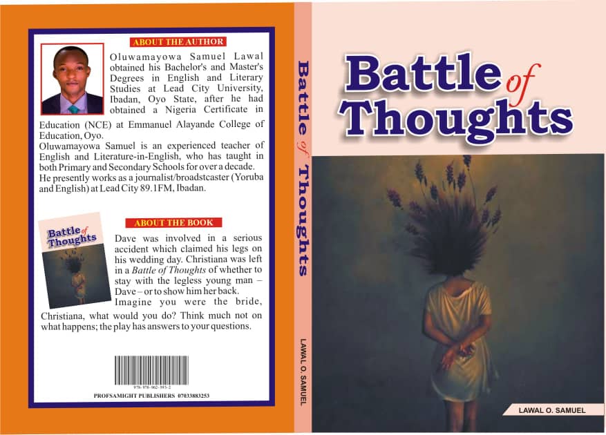 miketunbosun's tweet photo. This Saturday, I'll discuss the play, Battle of Thoughts, on #BooksSplash on @splashfm1055. The play was written by Oluwamayowa Samuel Lawal @Starbimlaw
Tune in at 2:30pm tomorrow and listen to my review of the play and conversation with Samuel.
#TakeALeap
#BookLover https://t.co/Rz0raVTFE2