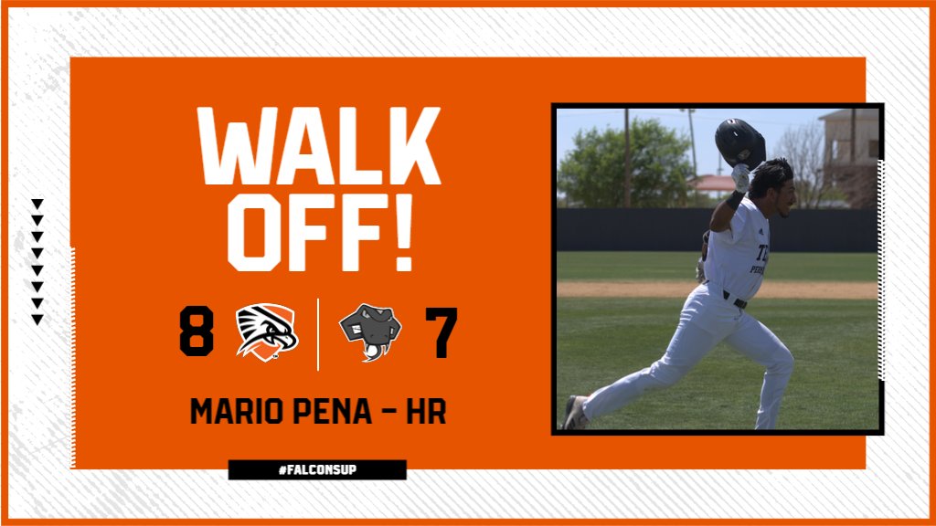 For the second time in as many days @utpbbaseball walks it off! Devin Ferrari's 2-run home run set up Mario Pena who hit his first of the year to win it! Game 2 will start shortly from Roden Field.