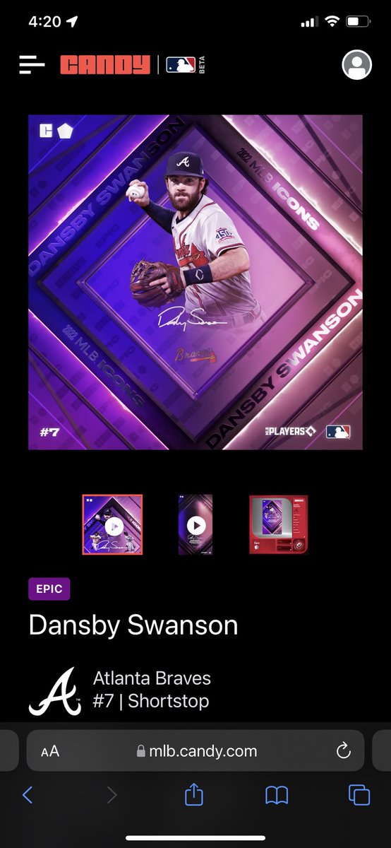 AllenDebellis5's tweet photo. 2 #epic pulls from 1 drop from @CandyDigital #bruh #nft #nftdrop #mlbnft #candydigital https://t.co/0WKcpYrlk3