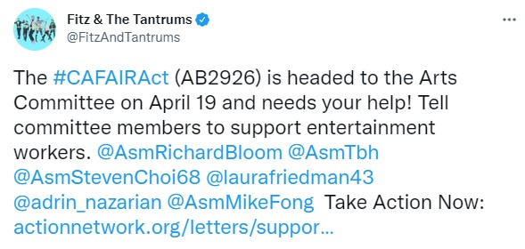 sagaftra's tweet photo. Support the #CAFAIRAct (#AB2926) now: https://t.co/M17c3mxrO8 https://t.co/X7ZtM4FK1z