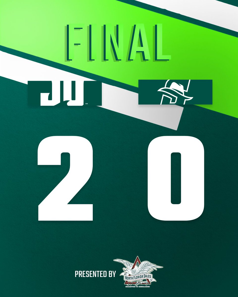 JUBaseball's tweet photo. That a big SHUTOUT win over Stetson!

Pres. by @NorthFLSales 

WP: Darrell-Hicks 
Sv: Barquin
RBIs: DeLamielleure + Coipel

#JUPhinsUp https://t.co/9nEjKjRuUB