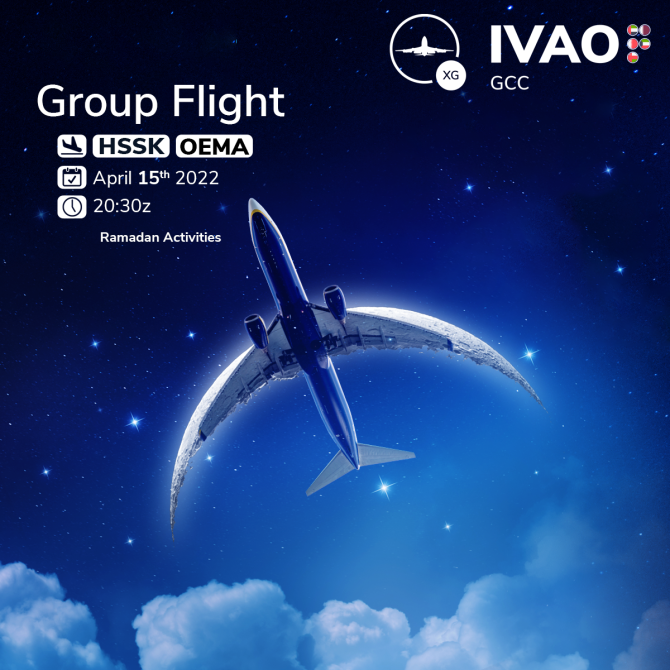 IVAO_XG's tweet photo. Join us on leg 6 on our Ramadan group flight! :D https://t.co/02QZy1vq2V