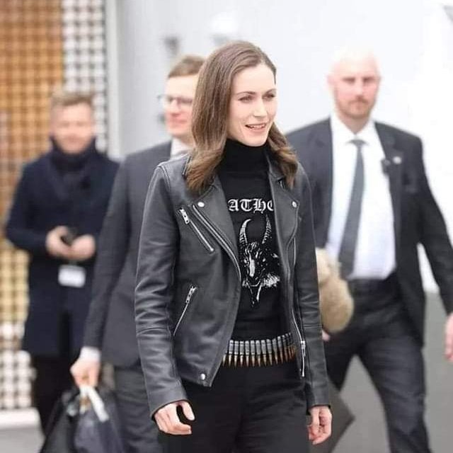 gustavo_srcc's tweet image. La primer ministro de Finlandia como todo nativo de Finlandia es metalera.