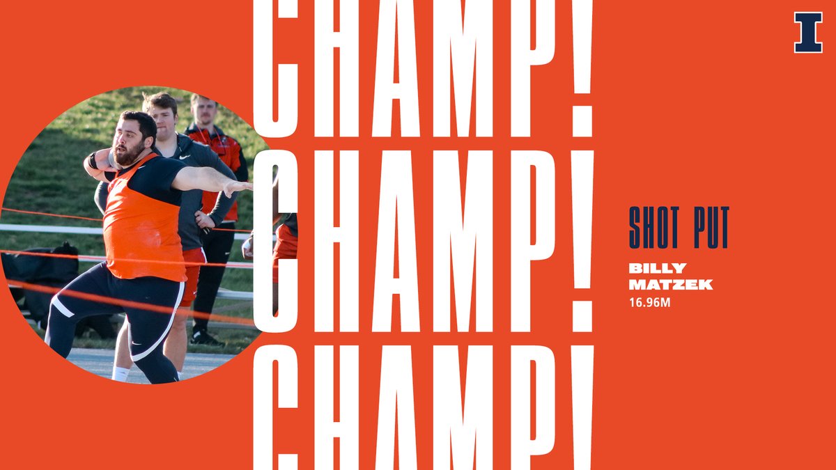 IlliniTrackXC's tweet photo. 📍 Bryan Clay Invitational 

𝐒𝐡𝐨𝐭 𝐏𝐮𝐭 𝐂𝐡𝐚𝐦𝐩𝐢𝐨𝐧!

@BillyMatzek52 with a new outdoor PR of 16.96m to win the Bryan Clay Invitational Shot Put!

#ILLINI https://t.co/cqsf2kxofn