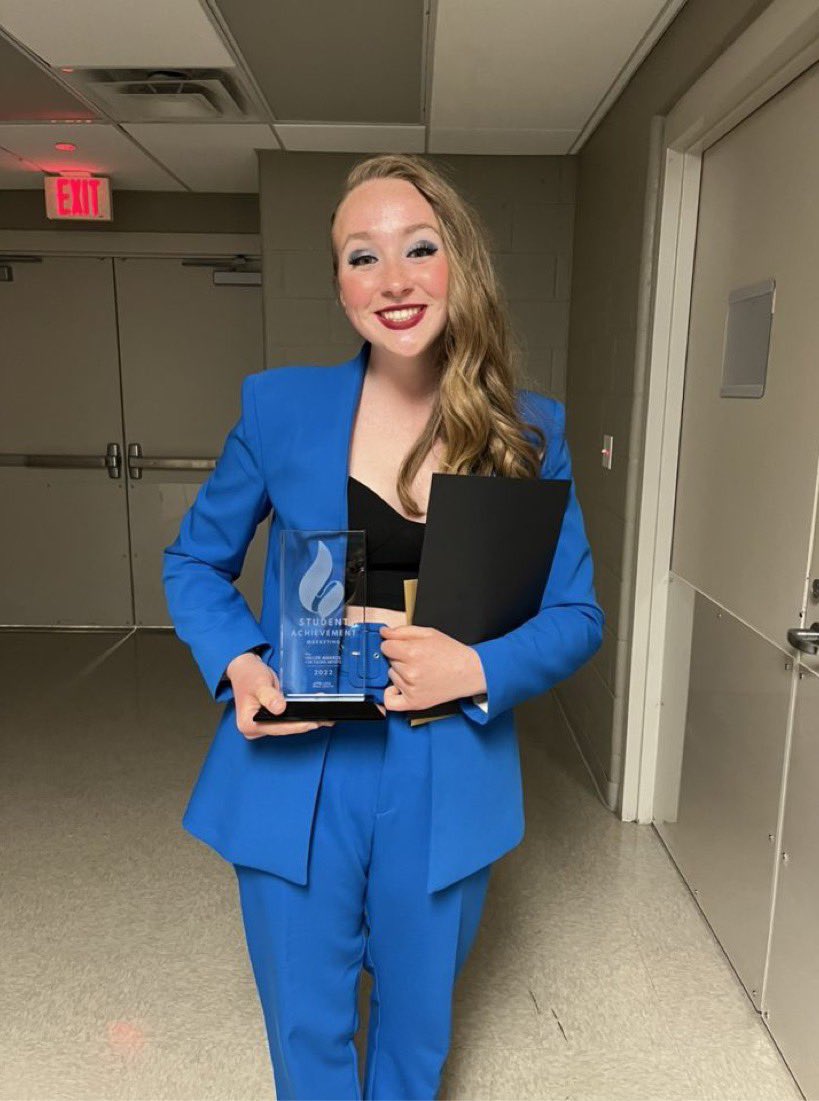 WeissScarlets's tweet image. A HUGE congratulations to our very own Eleanor Cain for receiving a Heller award for Student Achievement in Marketing for @WeissTheater production of Freaky Friday!!!!!!! We are SO proud of her! 🤩🥳😍