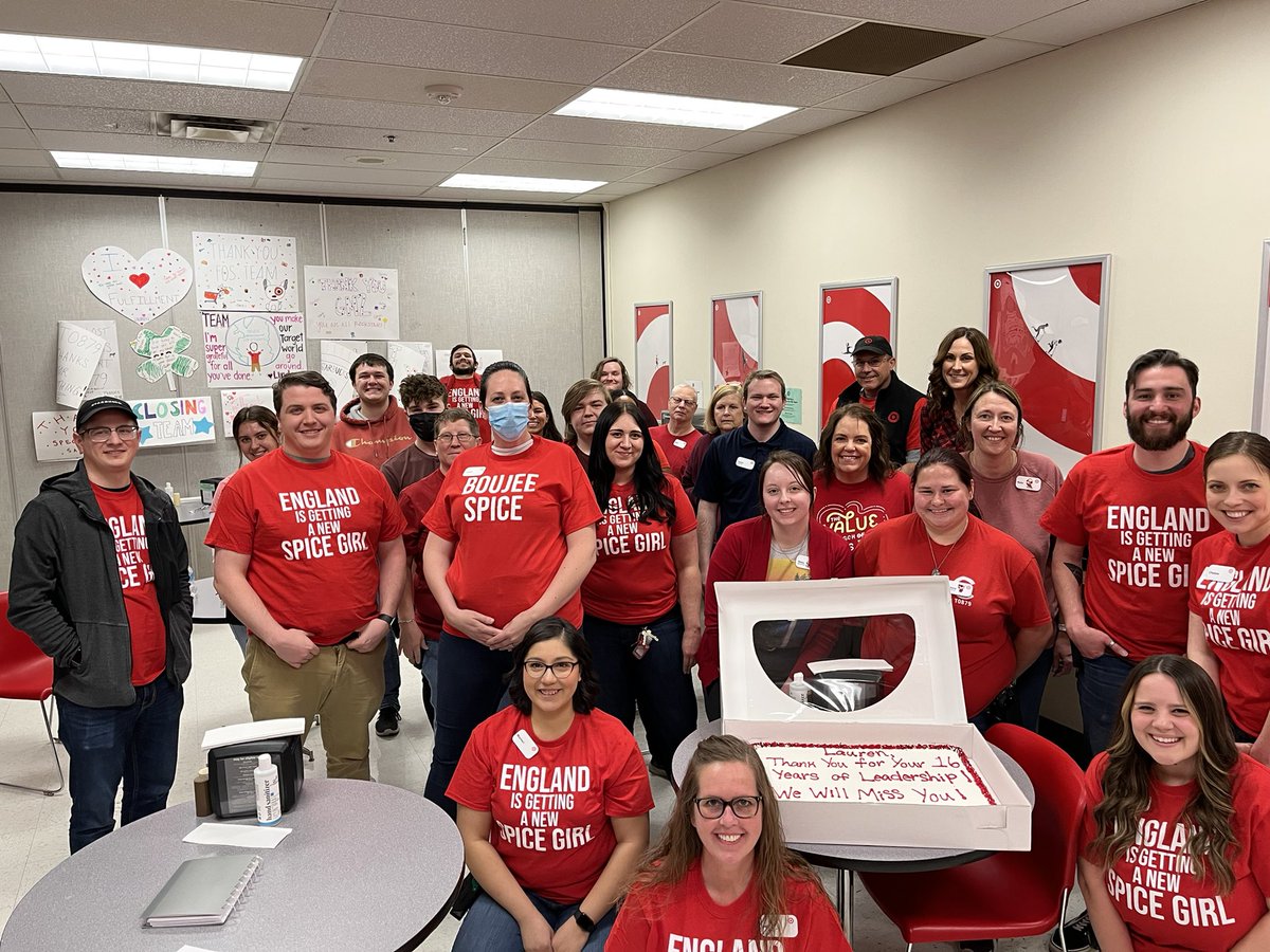 lindseynissen11's tweet photo. Today we said goodbye to a leader that has done so much for our team, our store, and our district. Happy Trails for you and your family, Lauren! We will miss our fav Spice Girl!! #boujeespice #englandisgettinganewspicegirl #caregrowwintogether https://t.co/f3iNdUSmQd