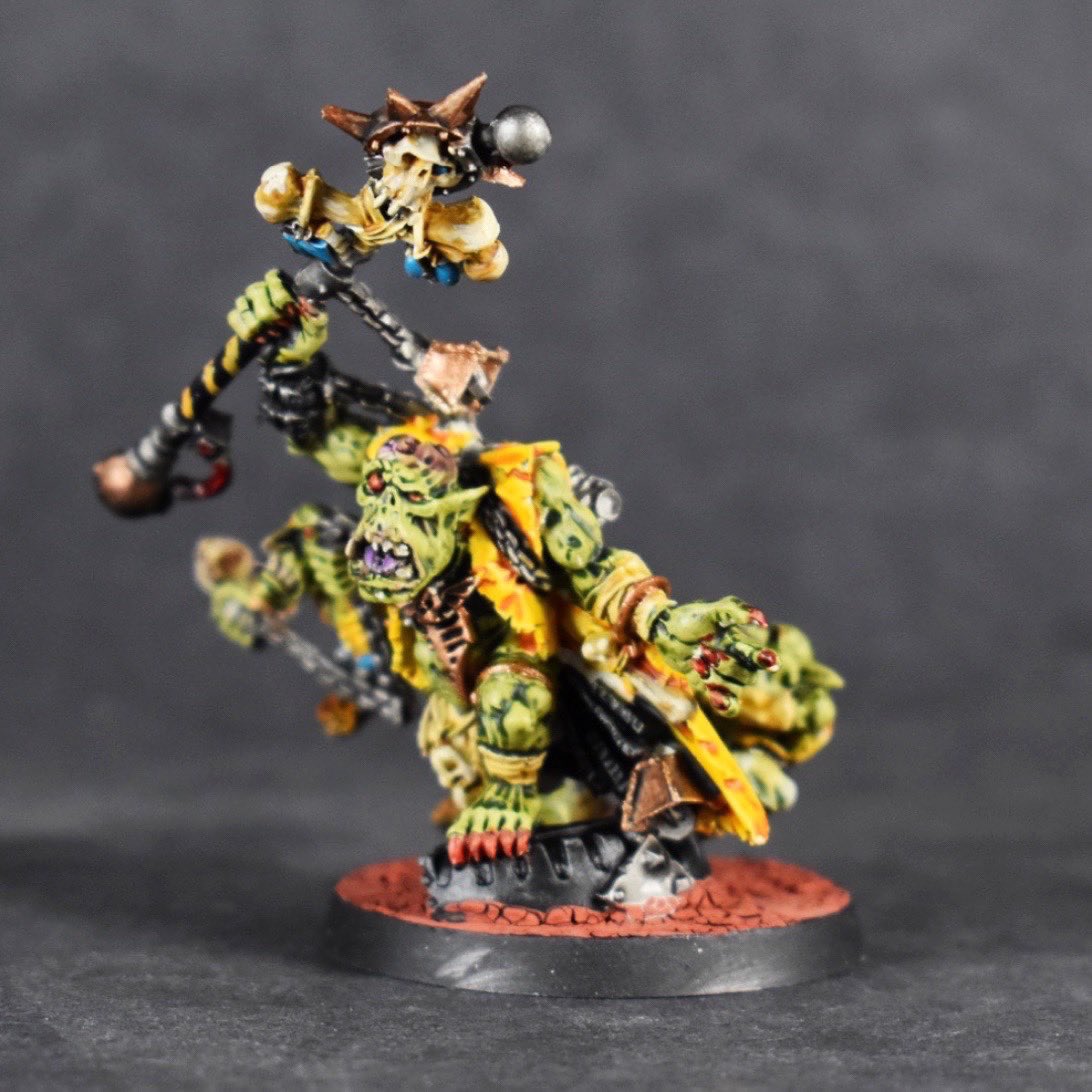 scrub_angel's tweet photo. Oi! Why does ‘eryone always call me weird? Just because I come close to ‘avin me ‘ead explode on the regular? Maybe I am a #weirdboy but trust me, I’m not the weirdest! #warmongers #orks #PaintingWarhammer https://t.co/QsK65VlWbs