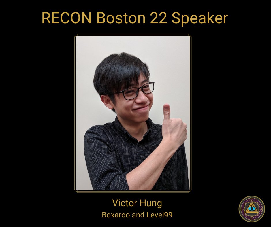 RealEscapeCon's tweet photo. We are excited to announce Victor Hung , founder of @boxarooboston will be speaking at #RECONBoston22. @poofytoo  will talk about the strategic use of technology in location based entertainment venues.  Learn more at https://t.co/z2wA54fgRw https://t.co/OKqT9vwLKC