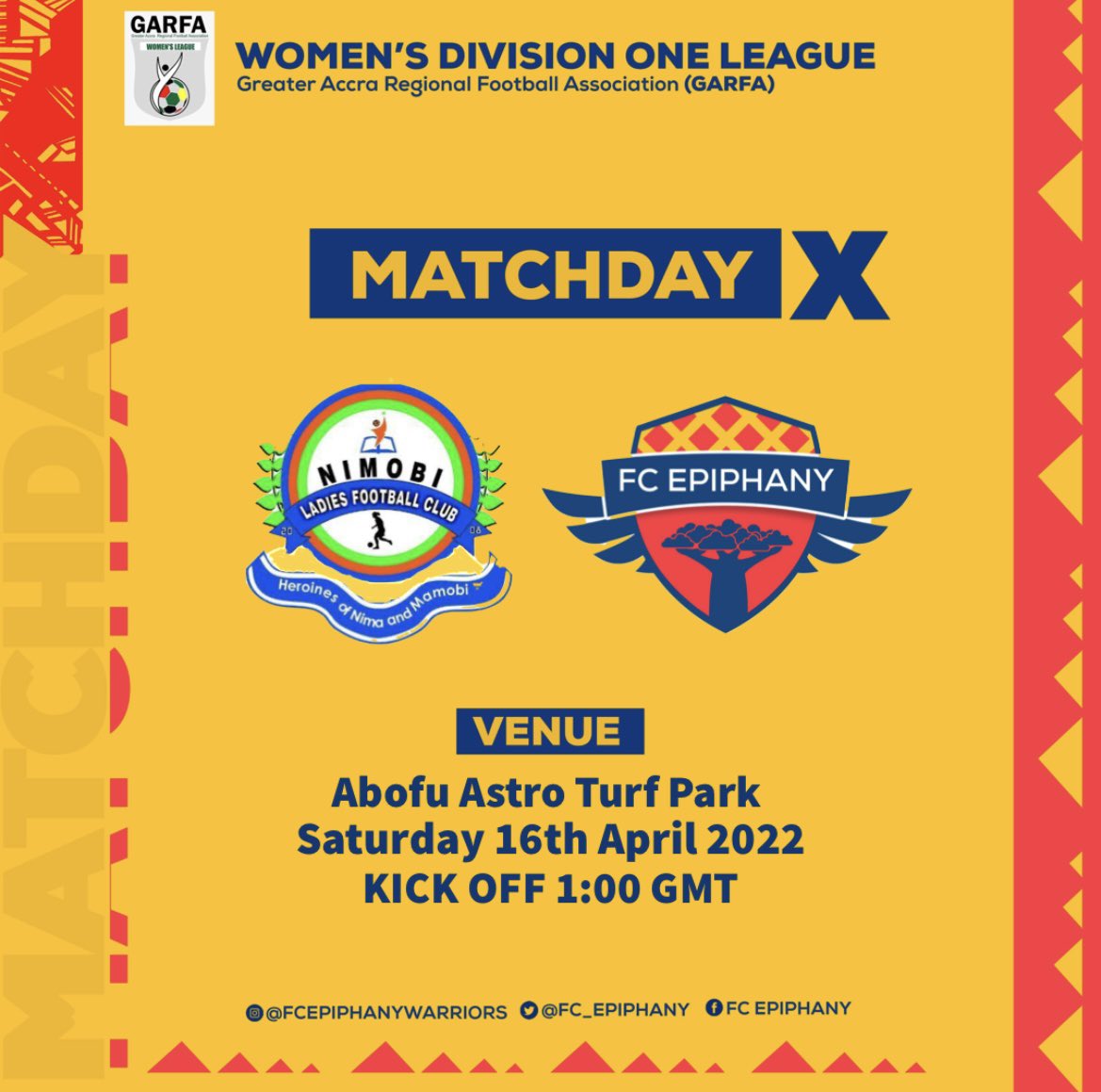 FC_Epiphany's tweet photo. THE Warriors, GO Conquer
@NimobiLadies @GarfaWomen
#womendolwk6 #warrior #warriorsfamily #fcepiphany https://t.co/tyHbUZWcbE