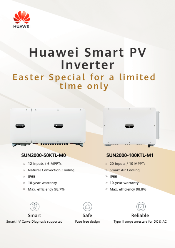 OneStop_wh's tweet photo. Hoping the sun shines on your Easter Celebrations
SUN2000-50KTL-M0&amp;SUN2000-100KTL-M1

Check out the Huawei Range at OSW here: https://t.co/8RMSGSIxLS

#Huawei #inverters https://t.co/zWPFTy4OAV