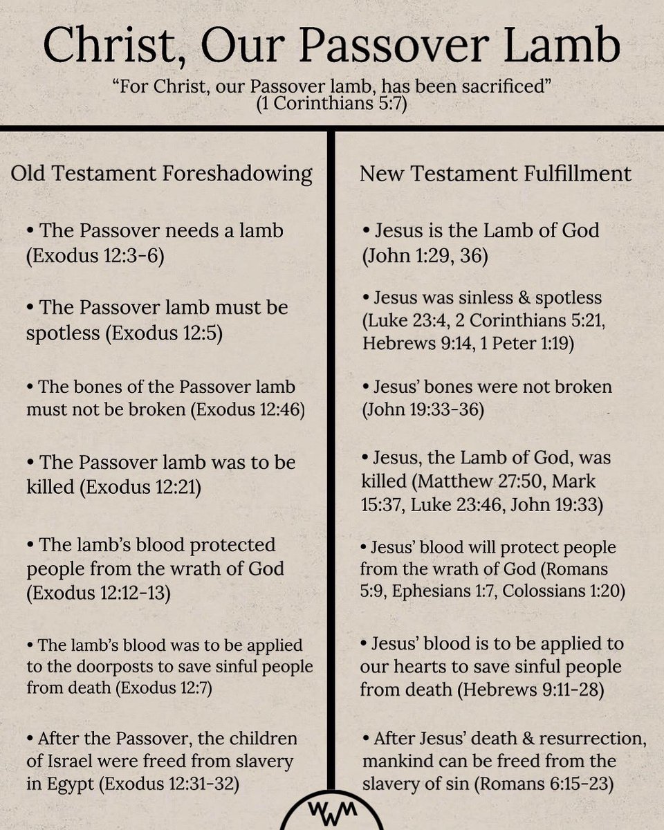 _WhoWasMuhammad's tweet photo. Why was Jesus sacrificed during the time of Passover? Because Jesus is our eternal Passover Lamb!

Jesus being crucified during the time of Passover was no coincidence. It’s just another way God showed that Jesus Christ is the ultimate fulfillment of the Old Testament. https://t.co/IdTxIsIRdK