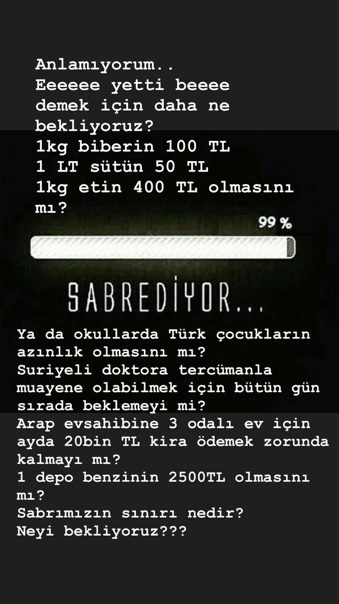 #NeyiBekliyoruz #KimDurduracak #HalkıDuyanVarMı #Anlamıyorum #delireceğiz #akaryakıtzammı 
Delireceğiz sonunda! 
Sabrımızın sınırı nedir? 
Neyi bekliyoruz? 
Neden susup kabulleniyoruz?!
