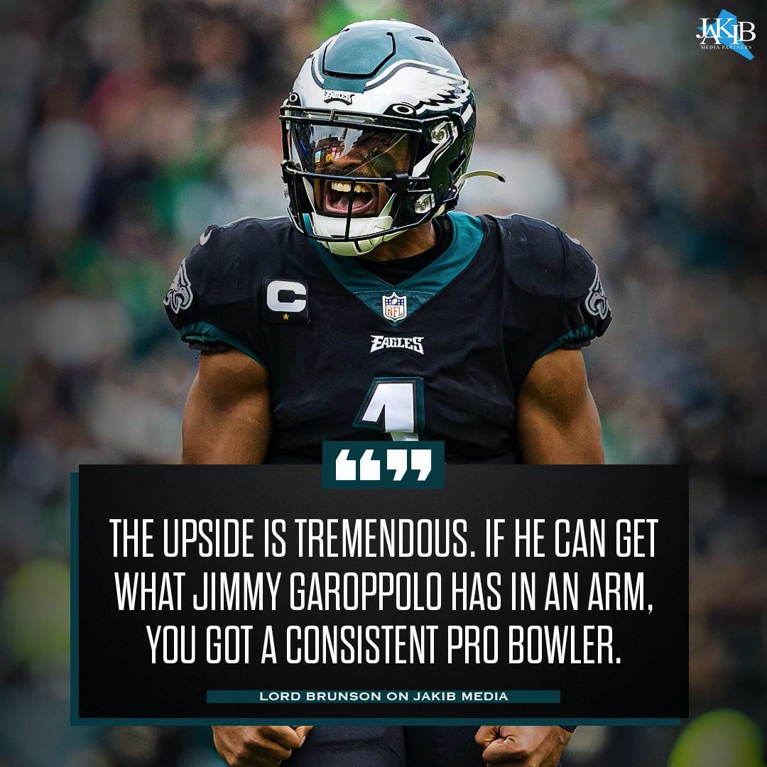 JAKIBSports's tweet image. .@lord_brunson believes #Eagles QB Jalen Hurts could potentially make multiple Pro Bowls in his career 

#FlyEaglesFly