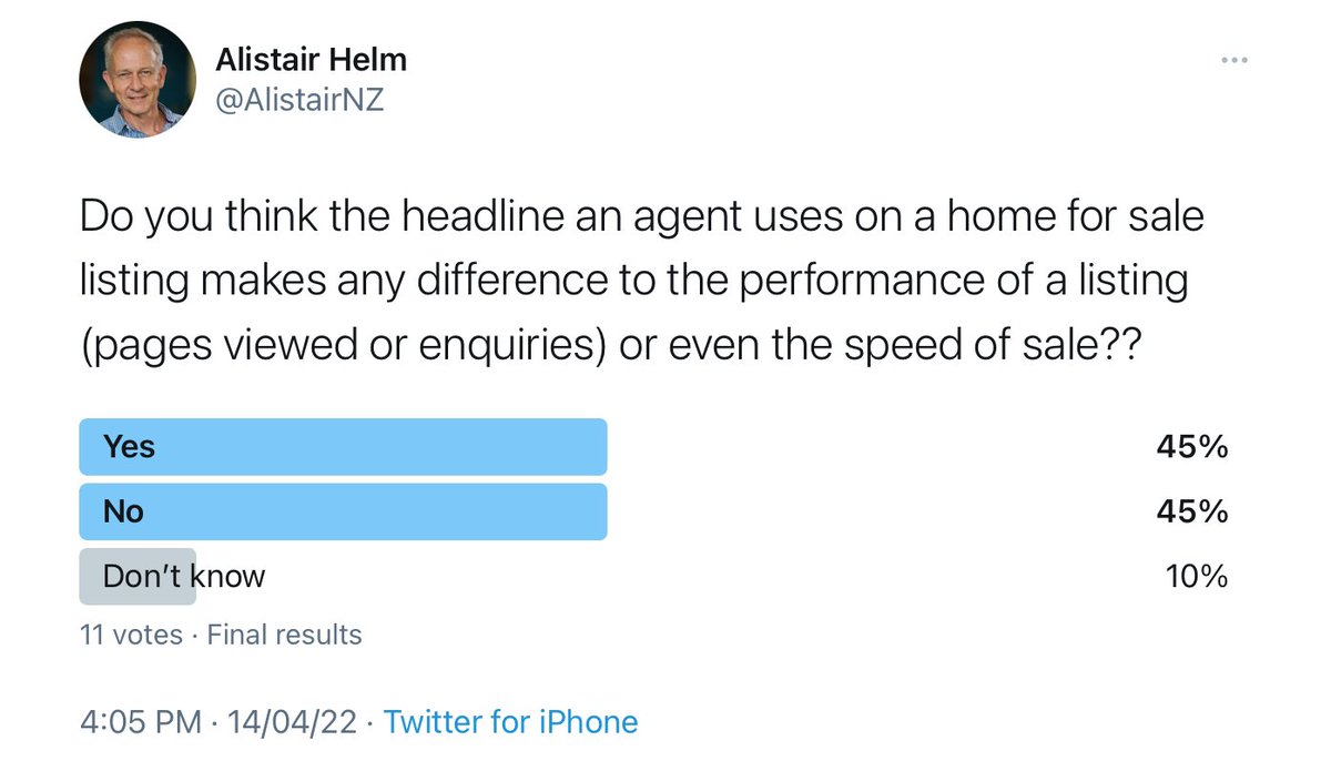 AlistairNZ's tweet photo. Thanks for those you voted - I was surprised by the result which ended up inconclusive, I thought the opinion would favour no difference https://t.co/A4IyOJ2YNd
