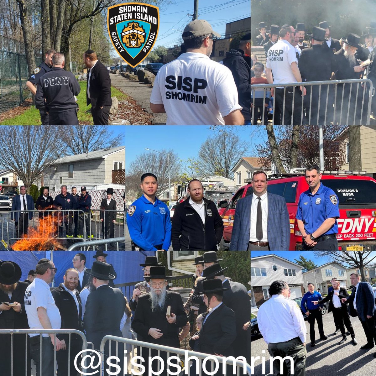 #ThankYou to @NYPD121Pct @NYPDstatenIslnd  @NYPDCommAffairs 
@NYCSanitation, @FDNY 
for partnering together with @SISPShomrim @COJO_SI to assist the #community prior to #Passover2022  with the #ChametzBurning & sanitation pickup. Thank You 🙏. 
#PoliceAndCommunity 🤝