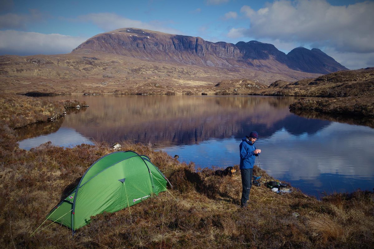 A good start to the #flyfishing safari season, with an overnight camp with @TristanCHarper  as part of the 'Nurture' campaign by @wildscotland Good to share my passion for the landscape, fishing & responsible wild camping! #nurtureinscotland #respectprotectenjoy #assynt