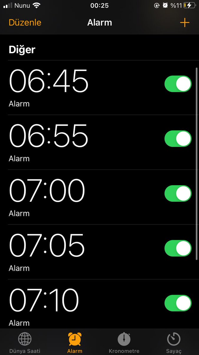 Alarm dediğin