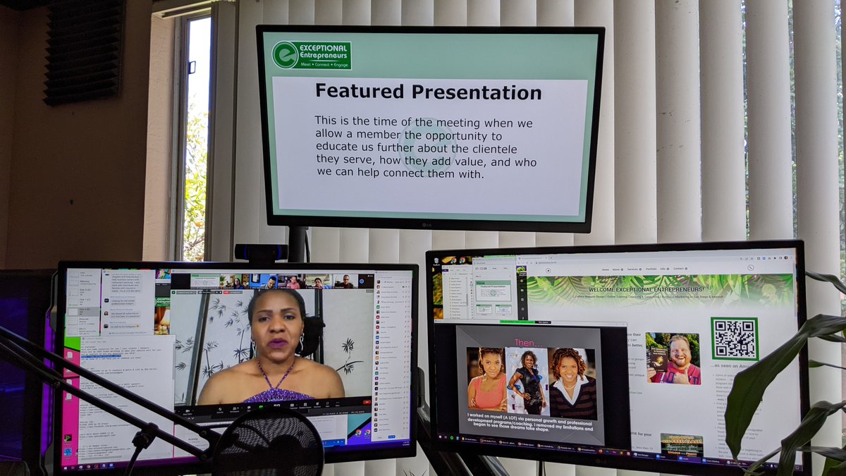 cjgilbertwebpro's tweet photo. Enjoyed hosting virtual #business #networking with exceptional #entrepreneurs!
Valerie Dauphin sharing her story and passion for fitness, dance and now helping BIPOC Women exceed and succeed in their business!
#FeelGood #KickAss #Confidence #DEI #ProDevelopment
#networkingee https://t.co/EVMgnvNUDT