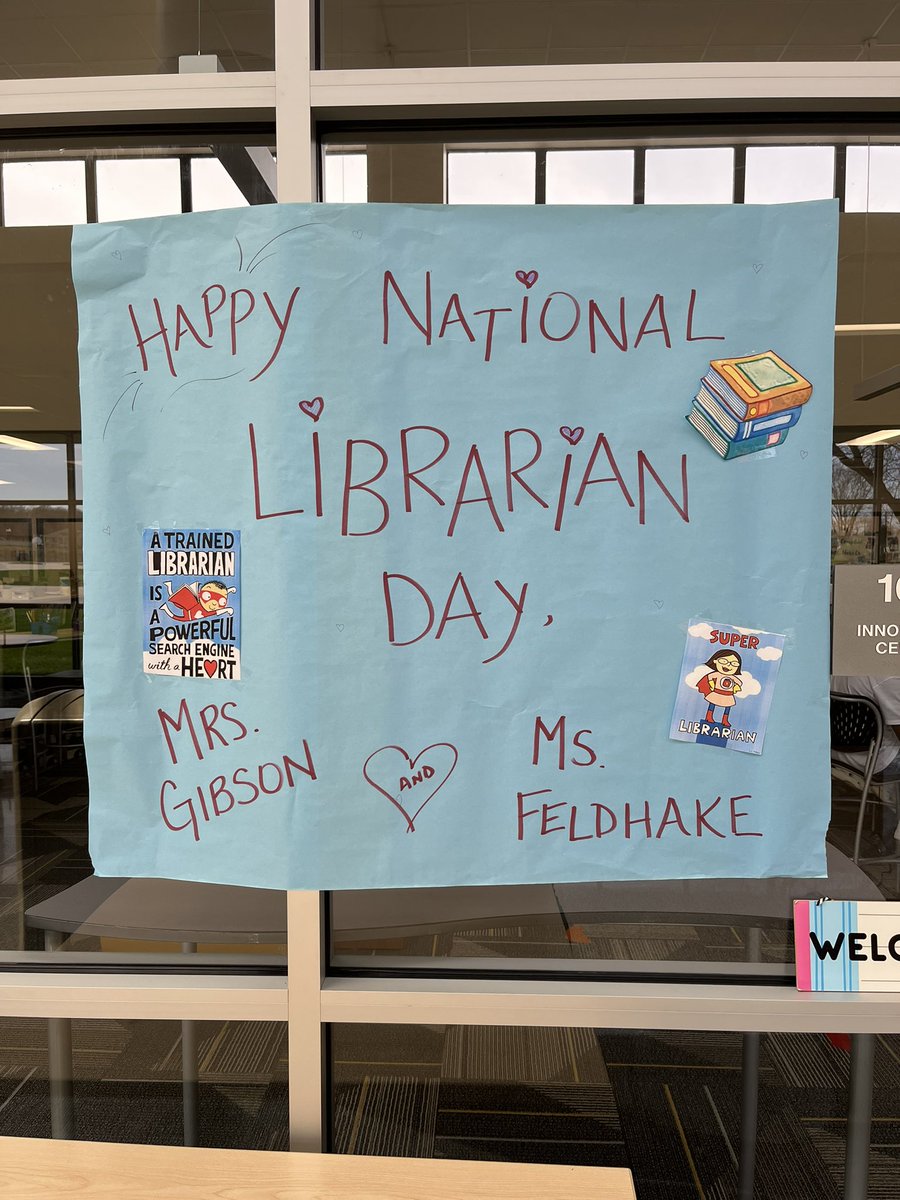 AISEast's tweet photo. Happy Librarian Day to Mrs. Feldhake &amp; Mrs. Gibson!! 📚 We love to earn prizes for reading!! #AISEast #avonisallin #Read4Life https://t.co/IFLecfueTj