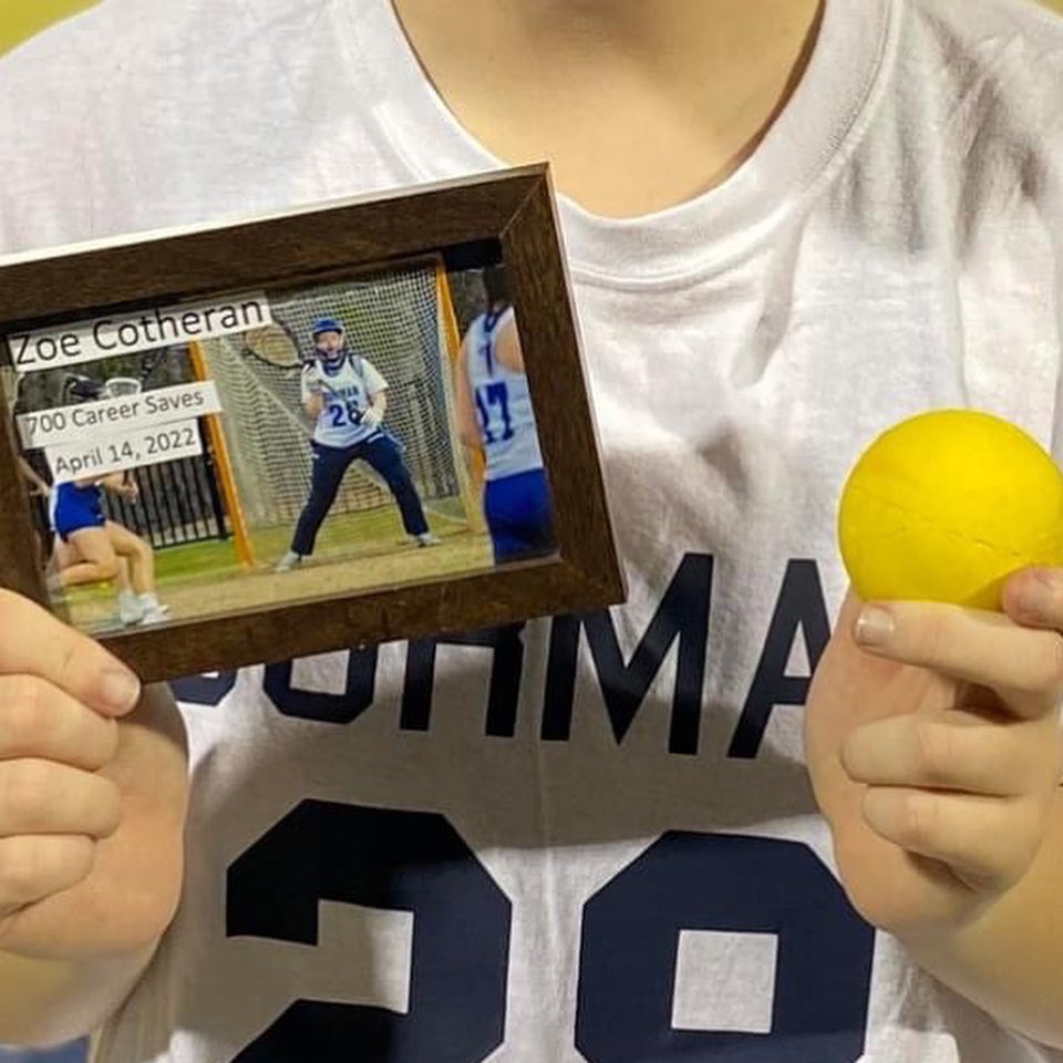 You read that correctly. Zoe Cotheran has ended her High School career with 700  + 12 Career Saves!!! To say we are grateful for Zoe is an understatement.