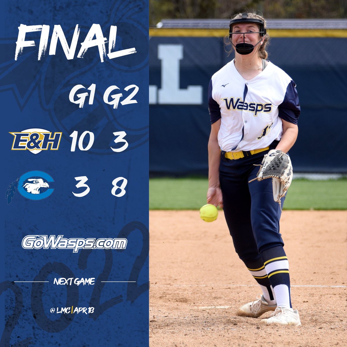 Emory & Henry Wasps (@gowasps) on Twitter photo The Wasps <a href="/EHC_SB/">E&H Softball</a> split their doubleheader at Chowan on Friday afternoon. #GoWasps #BlueCollarGoldStandard The Wasps <a href="/EHC_SB/">E&H Softball</a> split their doubleheader at Chowan on Friday afternoon. #GoWasps #BlueCollarGoldStandard
