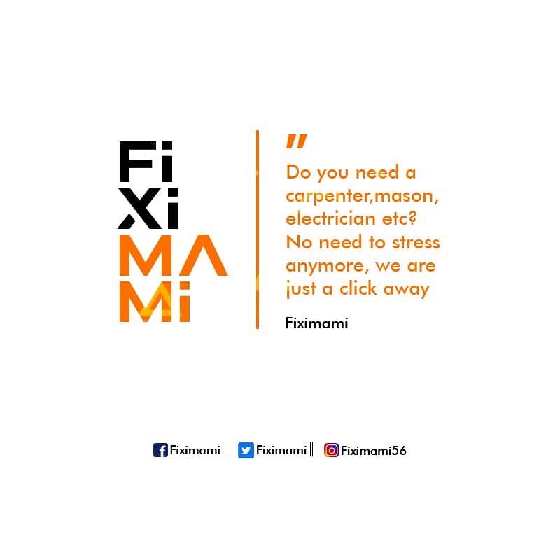 fiximami's tweet photo. Do you need the services of artisans or perhaps skilled workers? 

We got you 💃🏻💃🏻💃🏻💃🏻

Do follow us on our social media handles and stay tuned for more .

#fiximami #artisans #fiximamitothewiase https://t.co/WkkjNuYYep