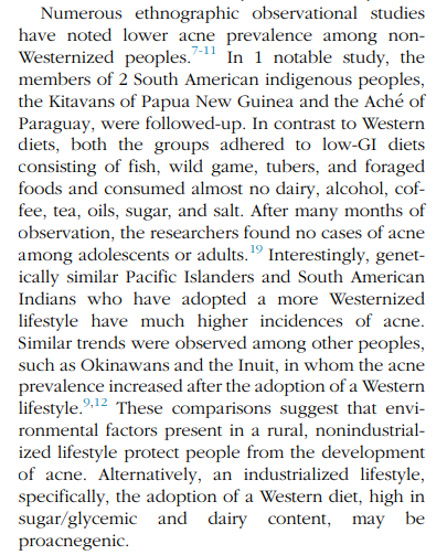 DrPaulMason's tweet photo. Do you have acne?

This systematic review of 34 articles concluded that carbs/sugar and dairy contribute to acne. 

More specifically, dairy consumption was shown to be a problem when consumed as part of a Western diet. https://t.co/y6QtYk24XS