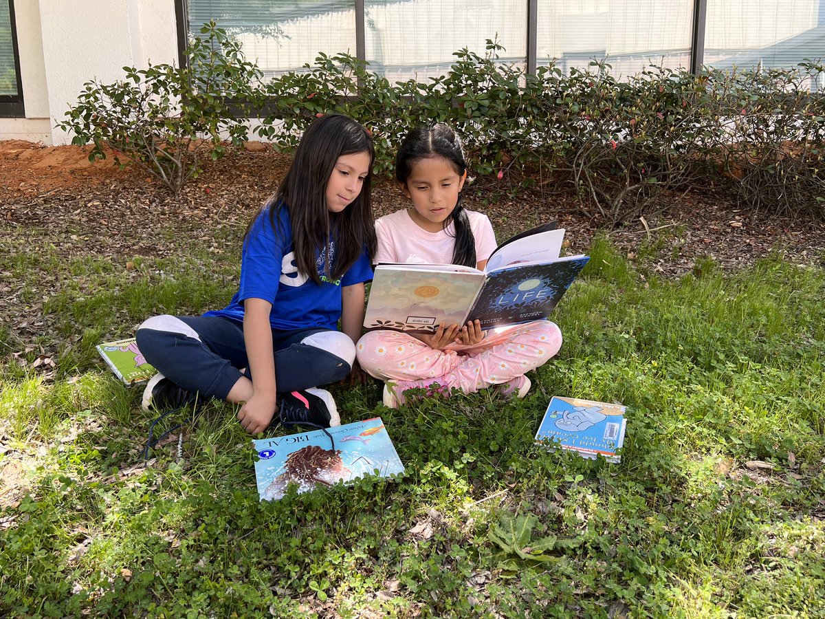 MrsWallace2nd's tweet photo. We love reading outside when the weather is nice!! #sunshineandagoodbook #partnereading @BirneyBobcats @carolkola https://t.co/IXVtVjXwP9