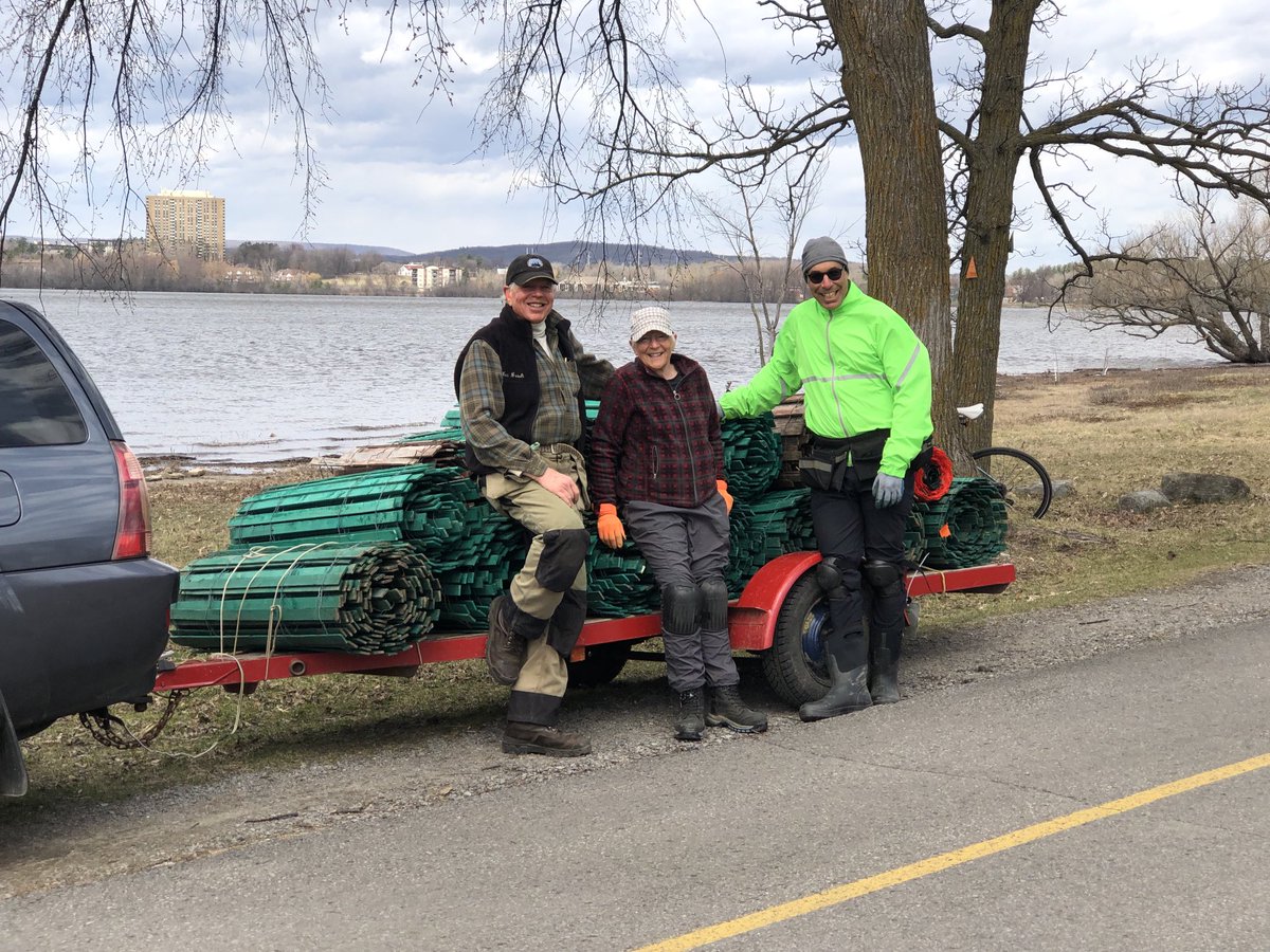 Whoohoo. Almost all the snow fence is down. Thanks to Marg and Ken, stalwart volunteers on the KSWT