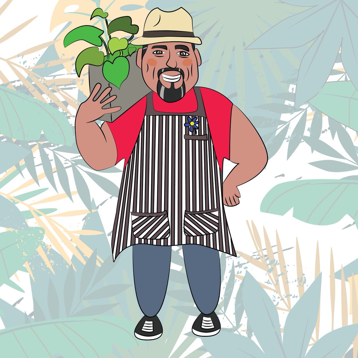 gaidarch's tweet photo. Made illustration inspired by one awesome men on tiktok #illustrationart #characterdesign https://t.co/J4pjBG8heO