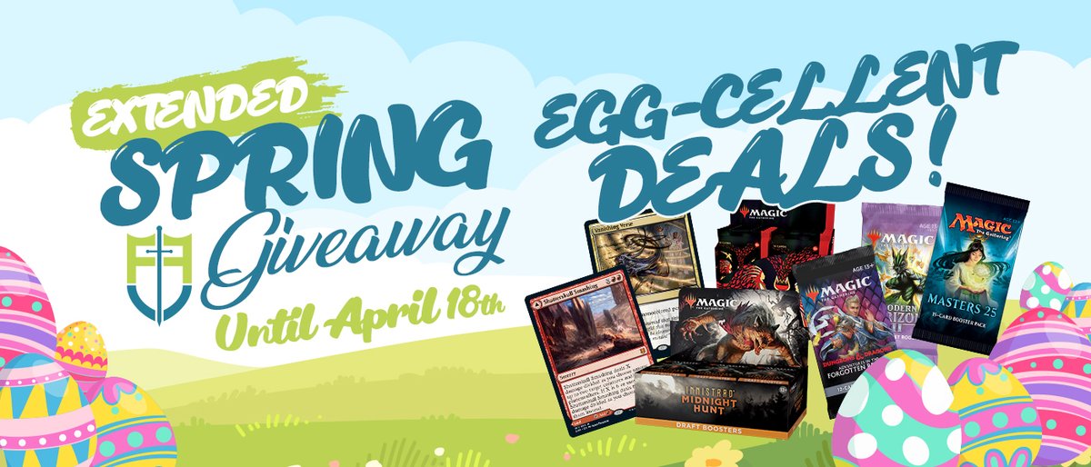 We have extended the Spring Giveaway with an egg-cellent flash sale! Hop on over to bit.ly/SpringGiveaway… and get cracking! 

We are also giving away $25 store credit!
For a chance to win:
- FOLLOW
- LIKE this tweet 
- RT &amp; reply with your best egg-related pun, fact, or yolk 🤣