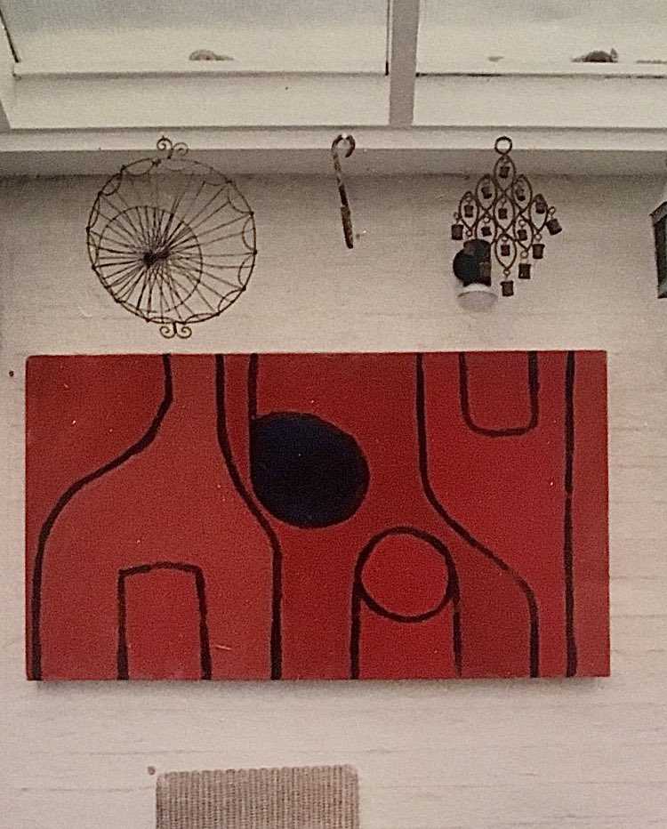 An old #abstractpainting of mine in our old house 2013 #abstractexpressionism #abstractartist