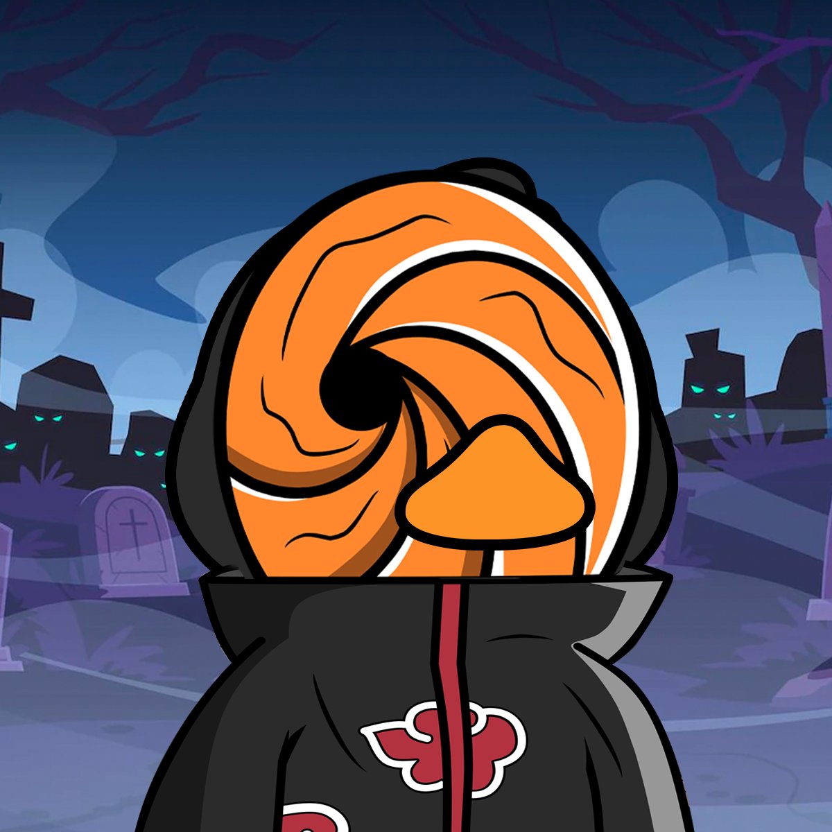 DuckYouNFTs's tweet photo. New Listed Duck You Akatsuki NFT listed on Opensea, this custom NFT so rare . creator just make this artwork only 1 NFT 
grab it fast only listed on 
@opensea
 #NFT #NFTCommunity #NFTs 

link : https://t.co/2RVCeRy47H https://t.co/R7iQmIUbZz