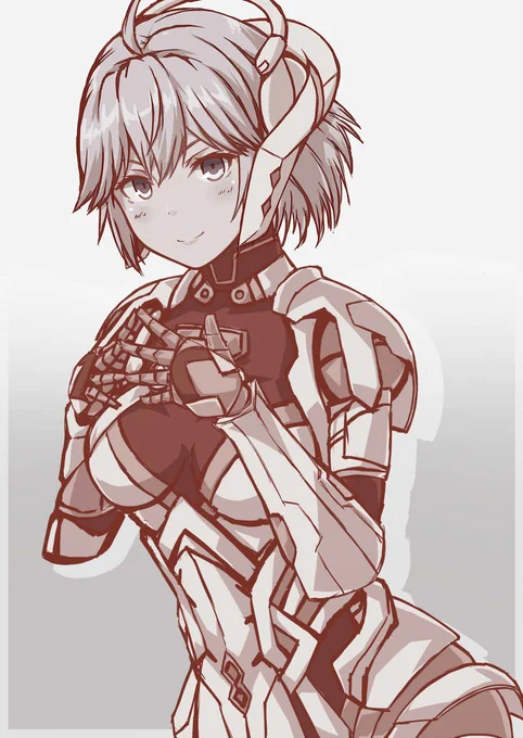 フィオルンちゃん(ΦωΦ)ラフver #ゼノブレイド #フィオルン #メカ少女 https://t.co/M8itekrHkW 