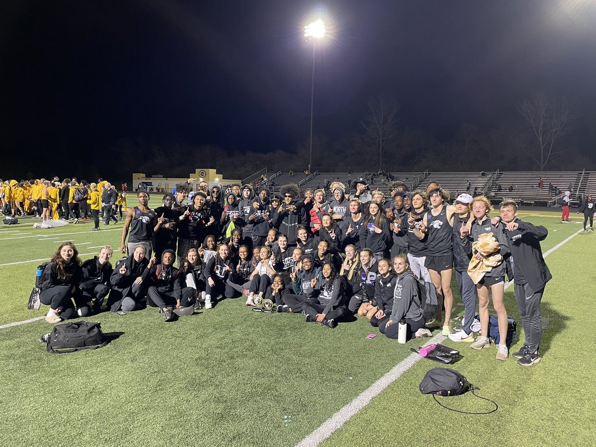 PNAthletics's tweet photo. The North Track team was impressive  tonight at the Elk Relays.

The girls finished as runner ups while the boys took home the championship! https://t.co/TlvD2X9YEz
