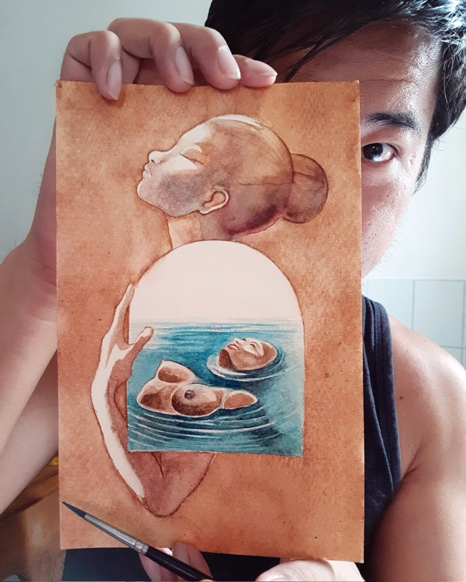 DigoAcuzar's tweet image. To be prim and proper is what society expects her to be, yet her spirit is thirsty to be wild and free.

Soon on @LikhaNft 

#slowprogress #watercolor #WIP #NFT