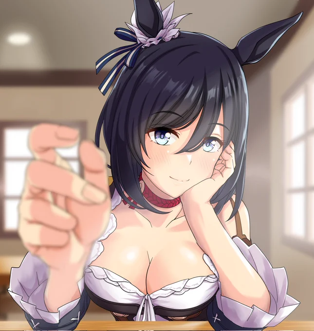 「ほっぺに生クリームついてますよ、トレーナーさん」
#ウマ娘 #エイシンフラッシュ 