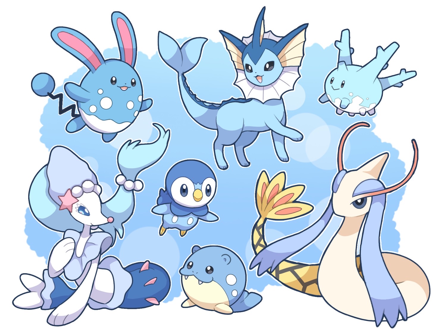 Kano みずタイプのポケモンを描きました T Co Lxasmpzfat Twitter