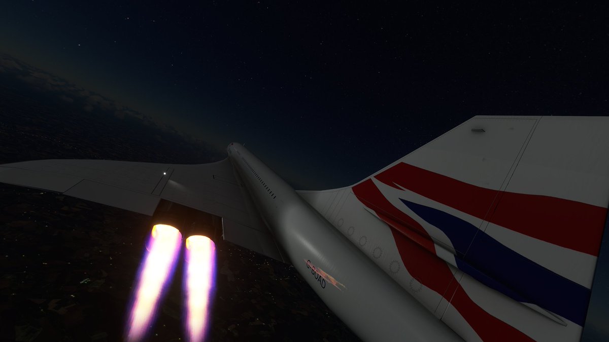 Adk0n77's tweet photo. Being a child of the 70's/80's I was always fascinated with the #Concorde. Now thanks to #DCDESIGNS and #MicrosoftFlightSimulator I can be in awe once again. #VirtualPhotography #PhotoMode #VirtualPilot. https://t.co/JR4pTTIB5j