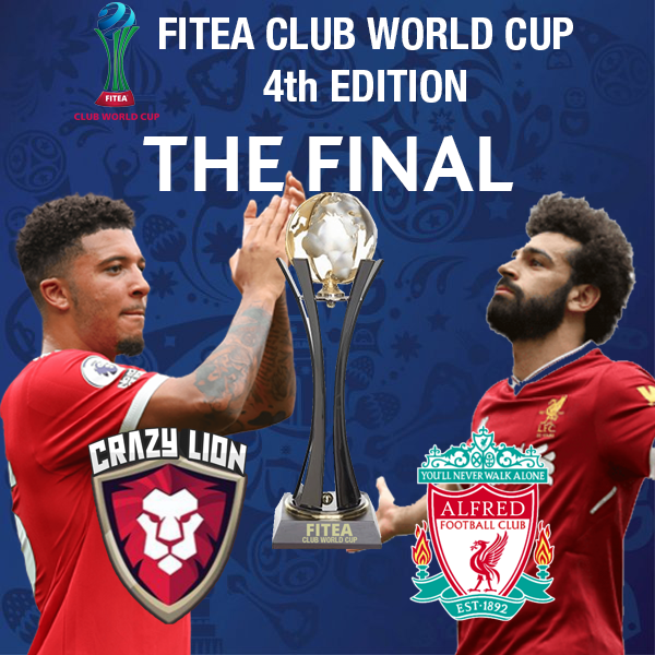 𝗙𝗜𝗧𝗘𝗔 𝗖𝗟𝗨𝗕 𝗪𝗢𝗥𝗟𝗗 𝗖𝗨𝗣 

This is it.
The Final chapter.
The Grand Finale.
There will be a new champions of Club World Cup.

The Finals
@crazy_li0n vs <a href="/alfred_XI_FC/">Alfred XI</a>

𝗙𝗜𝗧𝗘𝗔 "𝗠𝗮𝗸𝗶𝗻𝗴 𝘁𝗵𝗲 𝗙𝘂𝘁𝘂𝗿𝗲"
#FITEACWC