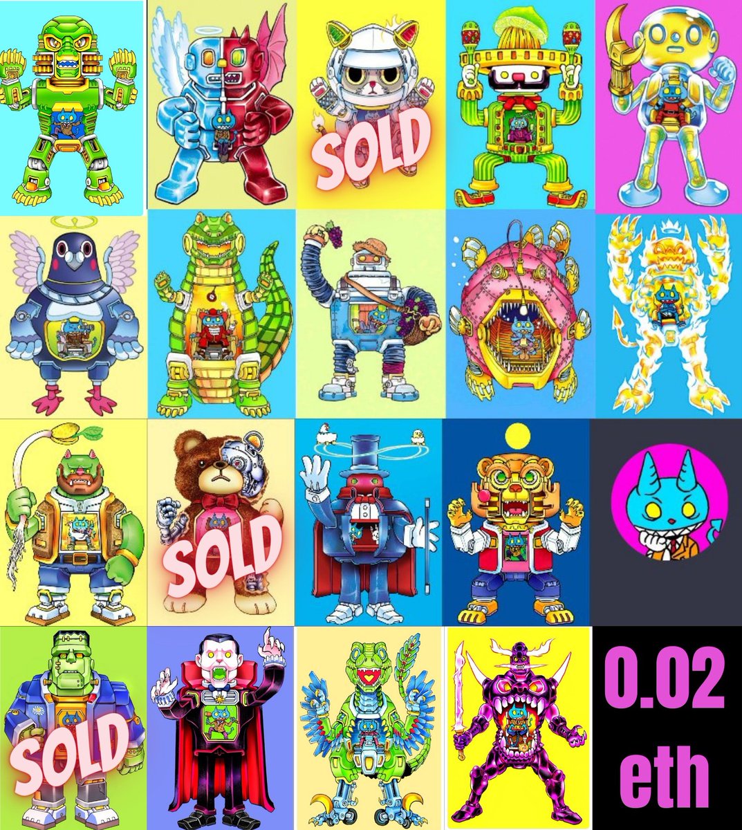 newfunkytribe's tweet photo. Some #RoboTribe are still available for adoption. Please go check them out!!!
✨https://t.co/2vtuPc0V6j
#NFT #nftart #NFTCommunity #NFTs #nftcollector #NFTartist #NFTdrop #NFTcollectibles #NFTcollection #NFTthai #NFTthaiartist #NFTThaicommunity https://t.co/FJ2o3W7Ui4