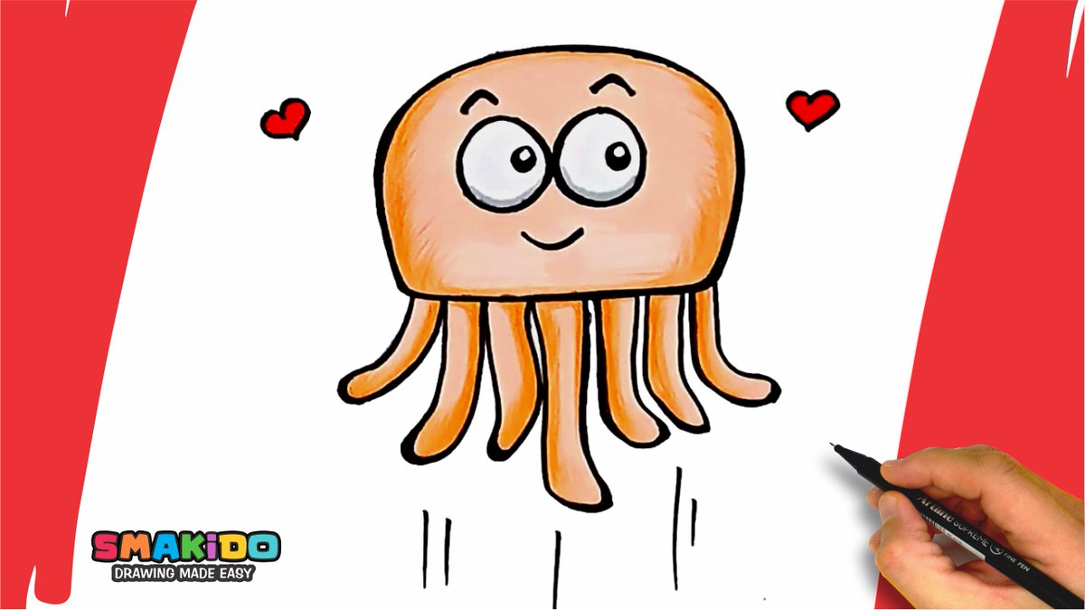 How To Draw a Squid in Kawaii Style For Kids | Easy Squid Drawing Step b... youtu.be/tn2iRaaUMeA via <a href="/YouTube/">YouTube</a>