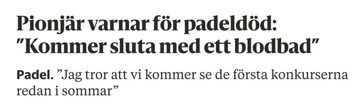 Ny sport på ingång.
Padödel.