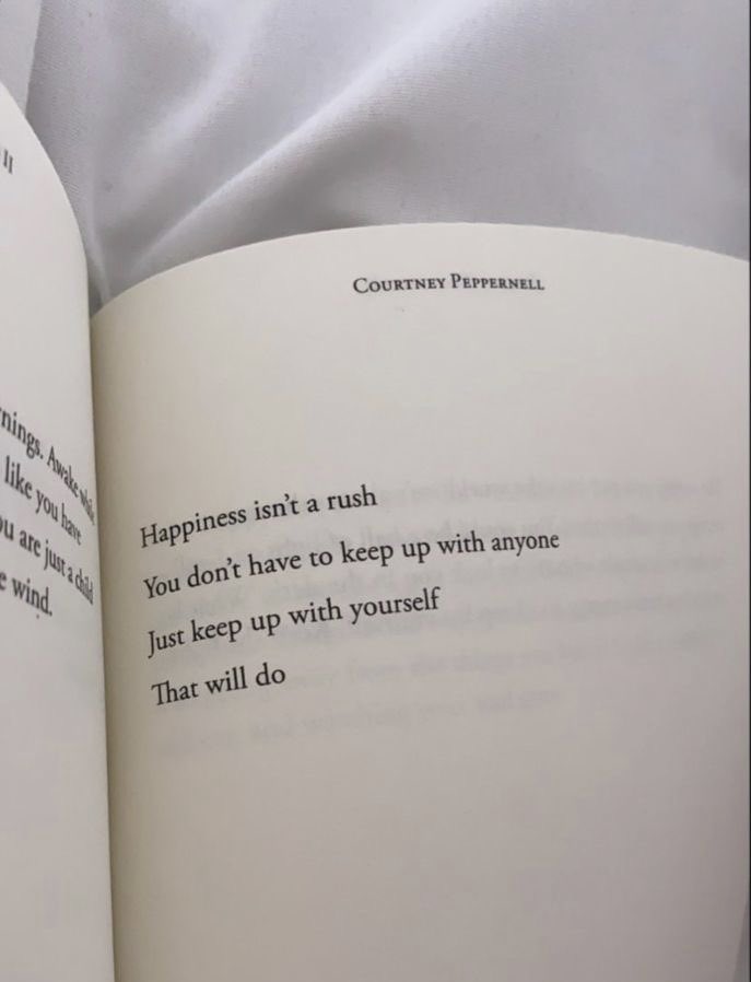 happiness isn’t a rush